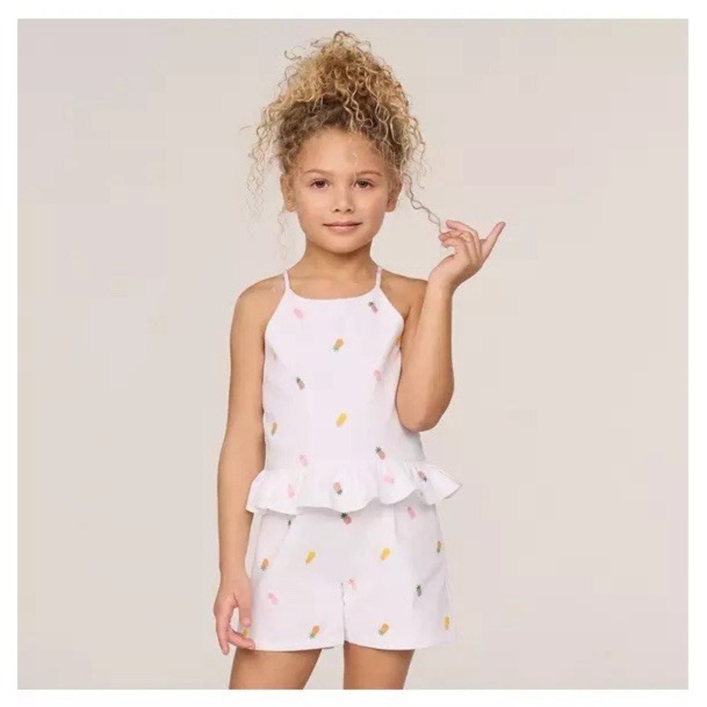 Janie & Jack The Fresh Pineapple White Romper Girls Size 10 ($59)